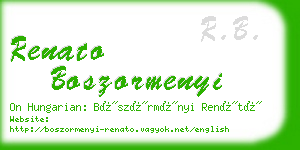 renato boszormenyi business card